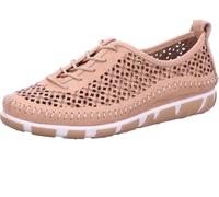 Gemini Zapatillas en Piel con Cordones para Mujer 395438-01, Talla:40 EU, Color:Beige