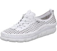 Gemini Zapatillas Mujer Piel Suletas Depósitos Cordón Patrón Agujeritos