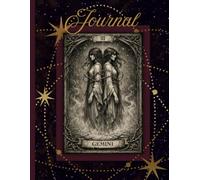 Gemini Zodiac Journal 8.5 x 11 - Gothic Astrology Notebook, Twin Tarot Cover, 120 Page Lined Journal for Writing, Notes & Reflection