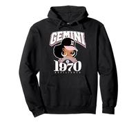 Géminis 1970 Astro Año Melanated Reina Afro Diosa Sudadera con Capucha