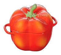 Géminis/polvo - Ceramic by Staub - Paprika Cocotte - Cerámica - Altura: 10,7 cm x B: 15,1 cm - Volumen: 0,47 l