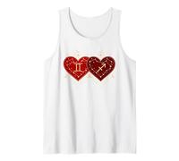 Géminis Sagitario Love Shirt Día de San Valentín Celestial Match Camiseta sin Mangas