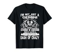 Géminis Signo del Zodíaco Splash of Sassy Dash of Crazy Humor Camiseta