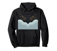 Géminis Temporada Celestial Zodiaco Arte Astrología Sudadera con Capucha, Unisex para Adultos, Negro, M