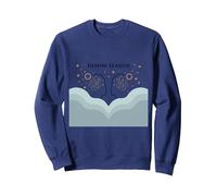 Géminis Temporada Celestial Zodiaco Arte Astrología Sudadera, Unisex para Adultos, Azul Marino, XL