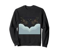 Géminis Temporada Celestial Zodiaco Arte Astrología Sudadera, Unisex para Adultos, Negro, L