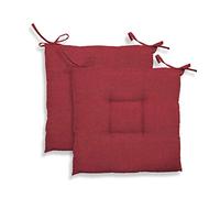 GEMITEX Juego de 2 Cojines Acolchados para Silla, diseño 1550, Color Rojo, 39 x 39 x 5 cm, Multicolor, 2 Unidad (Paquete de 1)