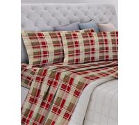 GEMITEX Juego de Cama Doble, algodón, Rojo, tamaño Queen