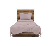 GEMITEX Juego de Cama Fabricado en Italia de 100% algodón Liso Individual línea algodón en Color Rosa Chipre con Tratamiento Antiarrugas y hipoalergénico
