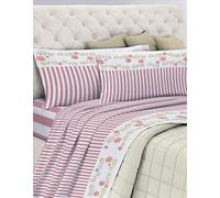 GEMITEX Juego de sábanas de algodón 100% algodón, Transpirable, sin sustancias nocivas, Calidad certificada estándar 100 by Oeko-Tex Fiducia nel Textil, matrimonial, G26/rosa, diseñado en Italia