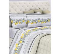 GEMITEX Juego de sábanas de algodón 100% algodón, Transpirable, sin sustancias nocivas, Calidad certificada estándar 100 by Oeko-Tex Fiducia nel Textil, matrimonial, G23/gris, diseñado en Italia