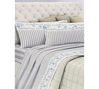 GEMITEX Juego de sábanas de algodón 100% algodón, Transpirable, sin sustancias nocivas, Calidad certificada Standard 100 by Oeko-Tex Fiducia nel Textil, matrimonial, G26/gris tórtola, diseñado en