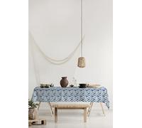 GEMITEX Mantel de felpa encerado, fabricado en Italia, impermeable, antimanchas, moderno, práctico, resistente, higiénico, decora y protege tu mesa en casa, en el porche, en el jardín, en el barco, en