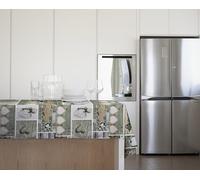 GEMITEX Mantel Tradicional, Afelpado, Encerado, Impermeable y Antimanchas, decoración 4144 Shabby Chic, Gris, Ideal para mesas rectangulares para 6/8 Personas, 140 x 180 cm, Fabricado en Italia,