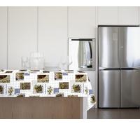 GEMITEX Mantel Tradition, Afelpado, Encerado, Impermeable y Antimanchas, decoración 4141 Provenza Olive, Ideal para mesas rectangulares para 6/8 Personas, 140 x 180 cm, Fabricado en Italia, Acabado