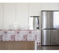 GEMITEX Mantel Tradition, Afelpado, Encerado, Impermeable y Antimanchas, decoración 4163 tirolés Rojo, Ideal para mesas rectangulares para 10/12 Personas, 140 x 240 cm, Fabricado en Italia, Acabado