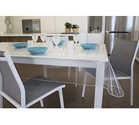 GEMITEX Mantel Transparente con Purpurina Plateada, Encerado, Fabricado en Italia, Impermeable, Resistente a Las Manchas, práctico, Duradero, desinfectante, Muebles, Protege e impresiona tu Mesa en