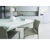 GEMITEX Muletón Protector de Mesa Fabricado en Italia Antideslizante, antigolpes, Doble Cara Blanco/Blanco, Redondo 140, Decora y Protege tu Mesa de Golpes, arañazos y líquidos, reajuste con Borde
