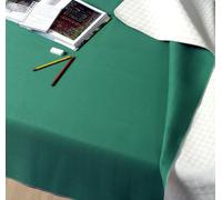 GEMITEX Pinza Protectora Fabricada en Italia Antideslizante, antigolpes, Doble Cara, Color Blanco y Verde, 140 x 140 cm, Decora y Protege tu Mesa de Golpes, arañazos y líquidos, Ribeteado con Borde