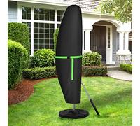 GEMITTO Funda Protectora para Parasol, Cubierta Impermeable para Sombrilla de Jardín, Cubierta Impermeable con Cremallera para Sombrilla (265x40/70/50cm, 420D)