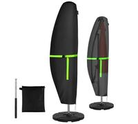 GEMITTO Funda Protectora para Sombrilla (Diámetro 2-4 m), Funda Impermeable para Sombrilla de Jardín, Funda Impermeable para Sombrilla con Cremallera, Protección para Sombrilla de Jardín Exterior