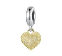 GemKing Abalorios de estrella brillante BSC1079, Plata de ley, No es una piedra preciosa