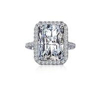 GemKing AY120002-S-W-WH-5 Starsgem pt950 18k solid gold ring platinum moissanite lab grown diamond eternity band ring lab-grown-diamond-rings