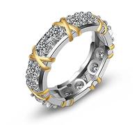 GemKing DY120529-S-A-WH-6 Fine Jewelry Women Wedding Eternity For Custom Designs S925 Sterling Silver Rings
