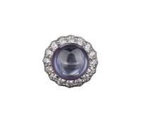 GemKing R0321 Creative and simple imitation sapphire round ring retro Austrian crystal 6ct ring