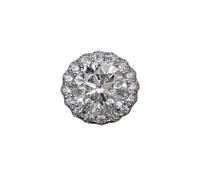 GemKing R0321 Creative and simple imitation sapphire round ring retro Austrian crystal 6ct ring