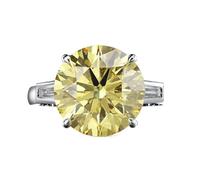 GemKing R0350 6ct round 12mm5A high carbon diamond ring women's large diamond wedding ring