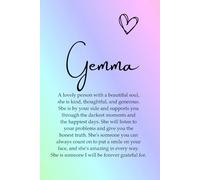 Gemma: A personalised notebook for Gemma, the perfect unique gift for her, a great notebook for note taking, journaling and to do list, makes a great birthday gift