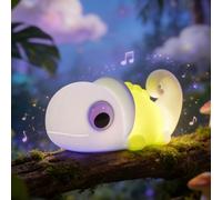Gemmac Luz Nocturna con Ruido Blanco, Portatil Camaleón White Noise Machine Silicona Luz Nocturna con Temporizador de 30 Minutos 5 Ruido Blanco Regulable USB LED Light Home Decoration Regalos Adulto