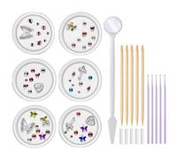Gems For Teeth Kit - Fashionable Tooth Jewelry | Crystal Teeth Decoration Set, Smile Styling Starter Kit with Easy Apply Application for Girls Women Party Beauty