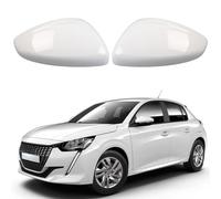 Gemsaya Cubierta de espejo retrovisor para Peugeot 208 2012-2019, Opel Corsa F/Mokka B 2019-2025, tapas de espejo retrovisor ABS, tapas de espejo retrovisor izquierdo derecho, color blanco