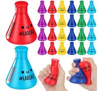 Gemscream 24 petacas Erlenmeyer de regalo para la semana de laboratorio, bola inspiradora para estrés, laboratorio médico, científico, regalos de agradecimiento para profesores de química