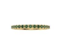 GemsOnClick Anillo de Compromiso apilable de eternidad de Amatista Verde Natural Anillo de Compromiso de Estilo Vintage con Piedras Preciosas chapadas en Oro de65