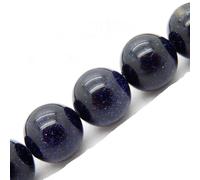 Gemstone Beads for Jewelry Making, Sold per Bag 5 Strands Inside, Blue Sand Stone 4mm