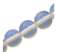 Gemstone Beads for Jewelry Making, Sold per Bag 5 Strands Inside, White Opal Synthetic 10mm