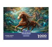Gemstone War Horse (Caballo de Guerra de Piedras Preciosas) Puzzle 1000 Piezas, DIY,Entretenimiento Creativo para Adultos & Niños ≥ 12 Años Imposible Rompecabezas - Decoración Hogar 70x50cm/1000pcs