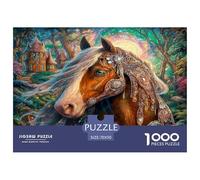 Gemstone War Horse (Caballo de Guerra de Piedras Preciosas) Puzzle De 1000 Piezas, Juego Educativo, Desafío, Clásicos para Adultos & Niños ≥ 12 Años Imposible Rompecabezas - Obra De Arte 70x50cm
