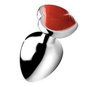 Gemstones Red Jasper Heart Medium Anal Plug