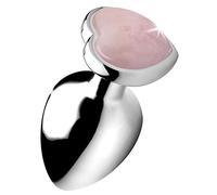 Gemstones Rose Quartz Heart Large Anal Plug