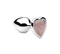 Gemstones Rose Quartz Heart Small Anal Plug