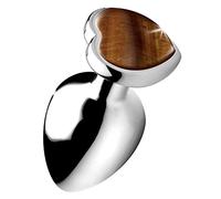 Gemstones Tiger Eye Heart Medium Anal Plug