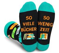 Gemtte Calcetines regalos para lectores, calcetines divertidos, tantos libros tan poco tiempo, divertido regalo de lectura para amantes de los libros y maestros, adolescentes, profesores, regalo de