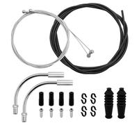 Gemtte Juego de Cable de Frenos y Latiguillo para Bicicleta, 2 Juegos de Cable Bowden Universal para Bicicleta de Freno y Cable de Cambio de Marchas, Juego de Cuerda de Freno para Bicicleta de Montaña