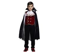 GEMVIE Disfraz de vampiro de lujo para niños,Halloween Drácula Disfraz Carnaval Cosplay Ropa 4-12 años (7-9 años)
