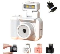Gen.2 Mini Retro Keychain Camera - Pocket-Sized Fun with Vintage Flair, Portable Point Mini Camera with 6 Filters, 2025 New 64g HD Cameras for Travel. (128g,White)