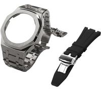 Gen 5 Metal Watch Case Bezel Strap+Fluororubber Watch Band Combination Set，For GA2100 GA2110 GAB2100 GM2100 Mod Kit for Watch Full